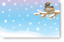 Sparrow in Winter - background