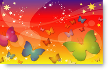 Brightly Coloured Butterflies - background