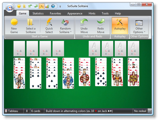 SolSuite Solitaire - FreeCell screenshot 640x480