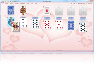SolSuite Solitaire Hearts Skin screenshot - Click here to enlarge